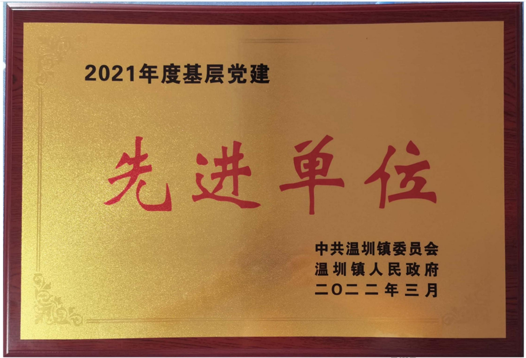致邦住工集团党支部荣获2021年度基层党建“先进单位”称号